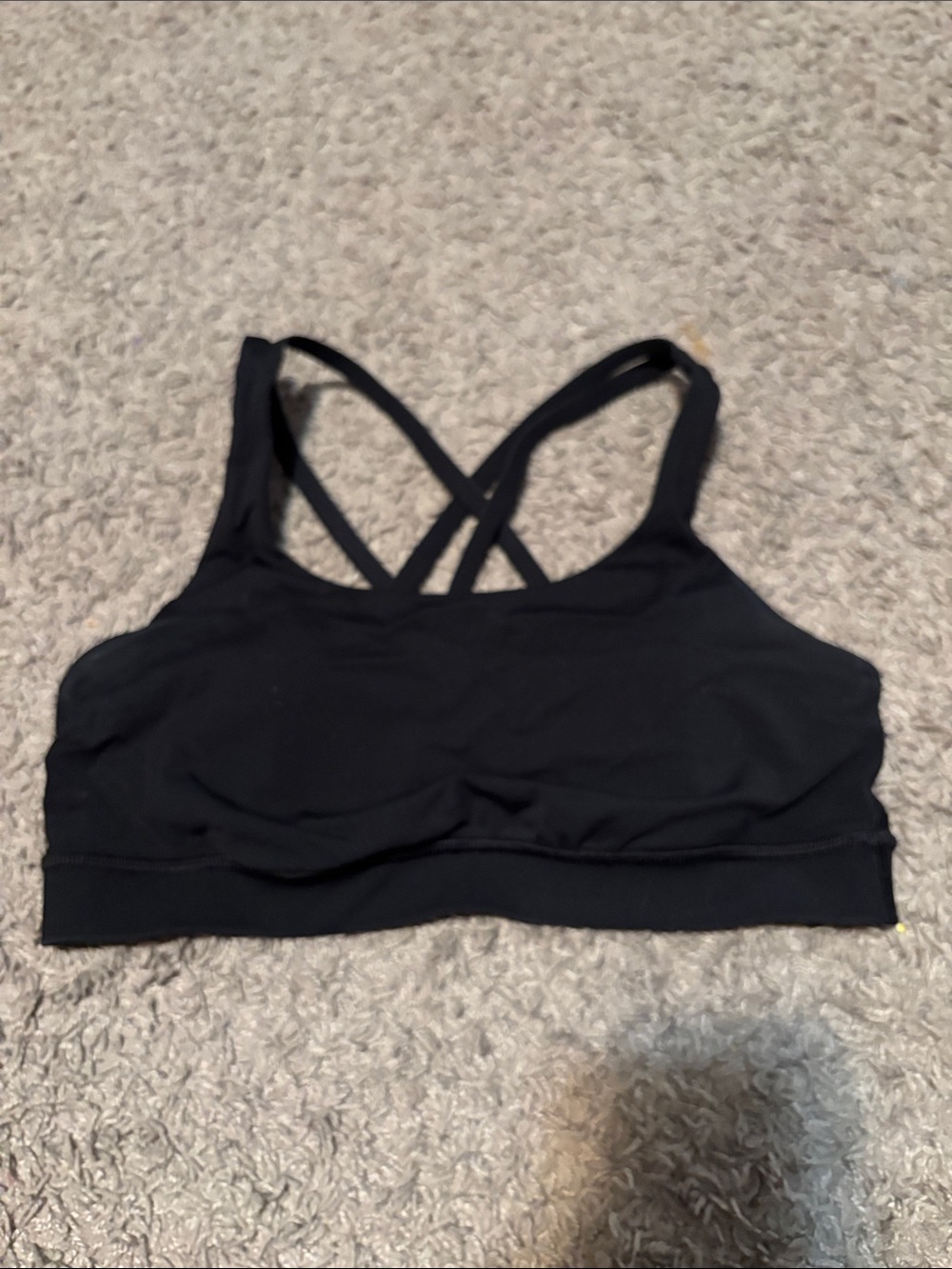 lululemon athletica Black Crisscross Strappy Sports Bra